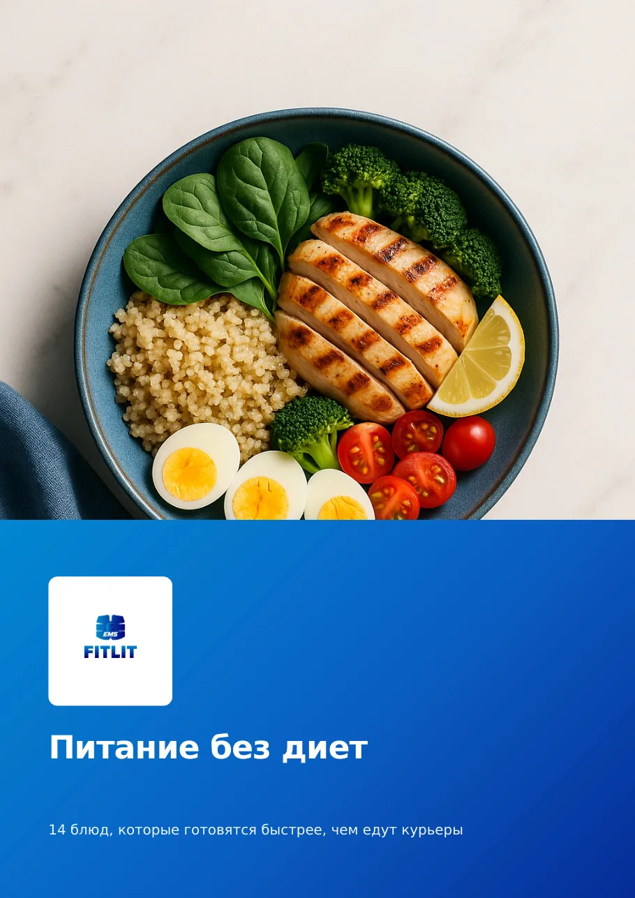 Обложка брошюры «Питание без диет»